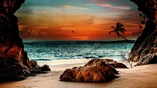 خلفية فيديو للمونتاج شاطئ صوت أمواج البحر استرخاء تصميمي FHD 