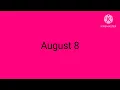 Days of 2026 August 8