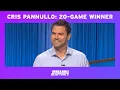 Cris Pannullo s Big 20-Day Win Winners Circle JEOPARDY