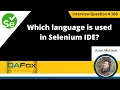 Which language is used in Selenium IDE Selenium Interview Question