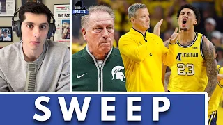 Michigan SWEEPS MSU to cap off HISTORIC regular season best rivalry in college basketball