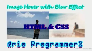 Image Hover with Blur Effect using HTML CSS only Qrio ProgrammerS