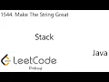 LeetCode 1544 Make The String Great Stack Debug Java