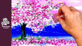 Download 'Bubble Wrap' Acrylic Painting Technique | Pink Cherry Tree | Sakura MP3