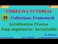 Core java Tutorial Collections Framework -39 Serialization Process By Ratan sir