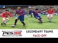 PES 2010 PS2 - LEGENDARY TEAMS FACE-OFF - Manchester United Best XI vs. Barcelona Best XI