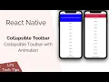 React Native Collapsible Toolbar with Animation