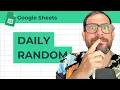 Random Number Once a Day in Google Sheets