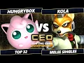 CEO 2026 - Kola Fox Vs Hungrybox Jigglypuff Smash Melee