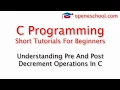 C Programming Basics - Pre And Post Decrement Operations In C