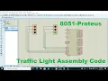 traffic lights with microcontroller in proteus using assembly language in keil