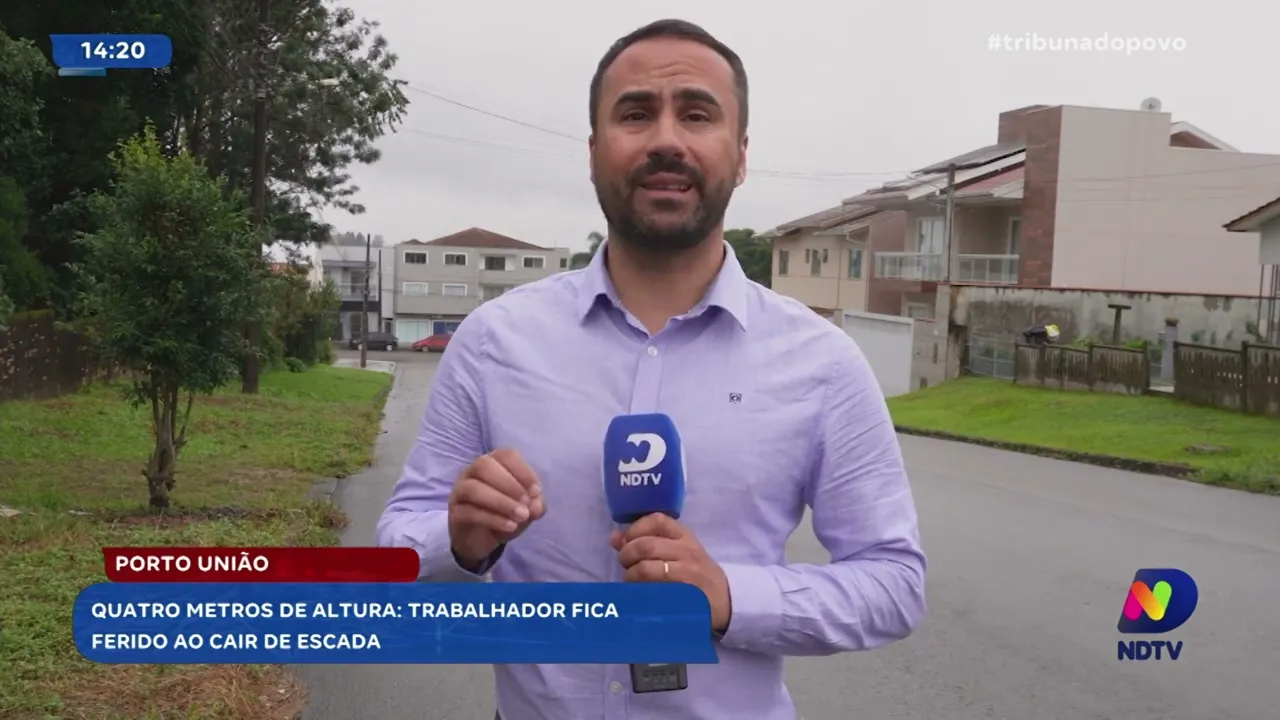 Acidente de trabalho: trabalhador cai de escada no Planalto Norte