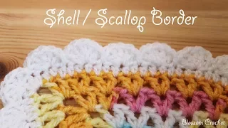 Easy crochet Shell Scallop Border