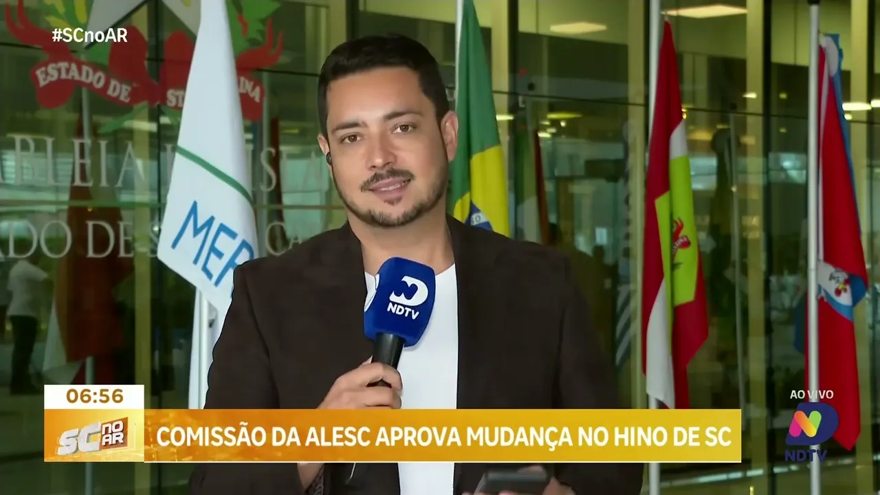 Comissão da Alesc aprova mudança no hino de SC