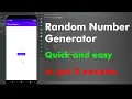 How To Make Random Number Generator - Android Studio