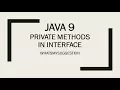 How To Define Private Methods In Interface Using Java 9 Explained In Detail