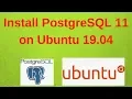 25 PostgreSQL DBA Install PostgreSQL 11 on Ubuntu 19 04
