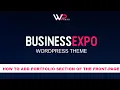 How To Add Portfolio Section of the front-page - Part 6 BusinessExpo Premium WordPress Theme