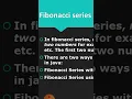 Fibonacci series Short Malayalam Tutorial