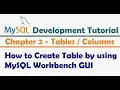 How to Create Table by using MySQL Workbench GUI MySQL Development Tutorial