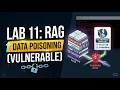 RAG Data Poisoning Attack Walkthrough LLM Security Vulnerable Lab