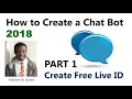 How to Creat a Chat Bot in Azure - 1 Create Microsoft Live ID