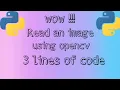 How to Read and Display an image using OpenCV python