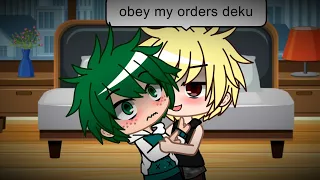 deku obeying bakugou for 24 hours bkdk bakudeku bnha mha gacha club skit