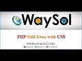 PHP odd even Program with CSS Styles eWaySol