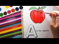 Letter A Coloring Pages - Alphabet Coloring Book