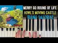 Download Lagu Howl’s Moving Castle Theme - Easy Piano Tutorial