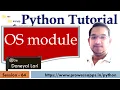 Python Tutorial for Beginners os module in python