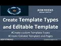 Editable Template Create Editable Template and Custom Template Types