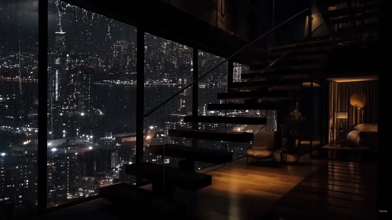 Relax With A Penthouse Overlooking The New York City Relax With The Sound Of Rain By The Window 🛌 Relax With A Penthouse Overlooking The New York City Relax With The Sound Of Rain By The Window 🛌