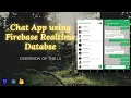 UI Overview - Chat App Firebase Realtime Database React Native