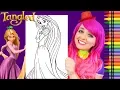 Coloring Rapunzel Tangled Disney Princess GIANT Coloring Page Crayola Crayons KiMMi THE CLOWN