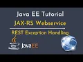 Jax Rs Exception - ExceptionMapper Rest Java EE