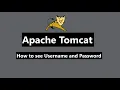 how to see apache tomcat 9 username and password Forgot apache tomcat 9 username and password