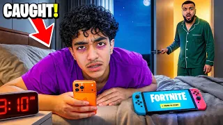 My Little Brother Played FORTNITE All Night.. 😰