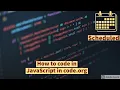 How to code in JavaScript in code org