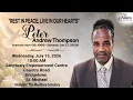A Service of Thanksgiving for the Life of Peter Thompson