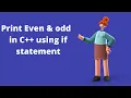 How to Print Even and Odd Numbers in C Using If Statement C Tutorial for Beginners
