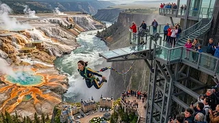 I froze completely before this terrifying bungee leap+-Asmr Bungee Jumping