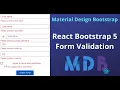 React Material Design Bootstrap 5 - Form Validation