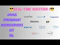 2-6 Years Interview Experience Java Spring Boot Microservices Java 8 Git