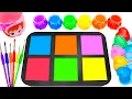Lagu Satisfying Video l DIY How To Make 6 Gisnt Slime Balons in Calm Blue Form Oddly Glitter Lolipop ASMR