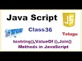 toString valueOf join method in JavaScript Telugu VLR Training Class 36