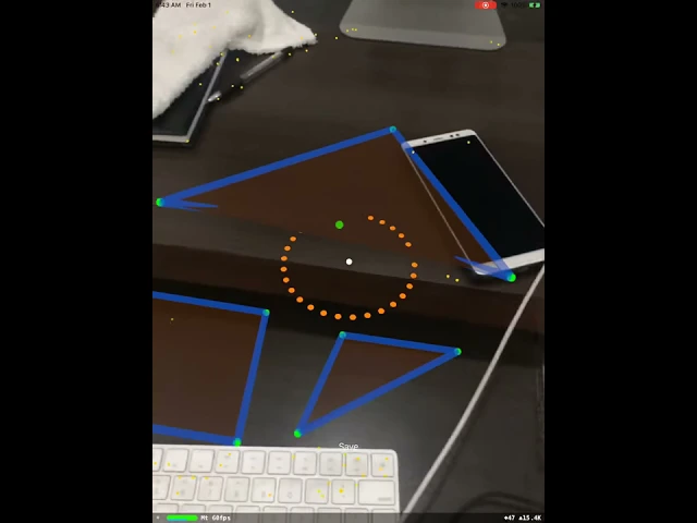 ARKit line between two SCNNode and Creating custom geometry shape between those points