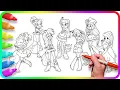 EQUESTRIA GIRLS Coloring Pages - Dancing Girls How to color My Little Pony Easy Drawing Tutorial