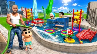 Franklin Upgrade House In Swimming Pool Waterpark House In Indian Bike Driving 3D!